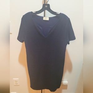 Everly navy patterned dress